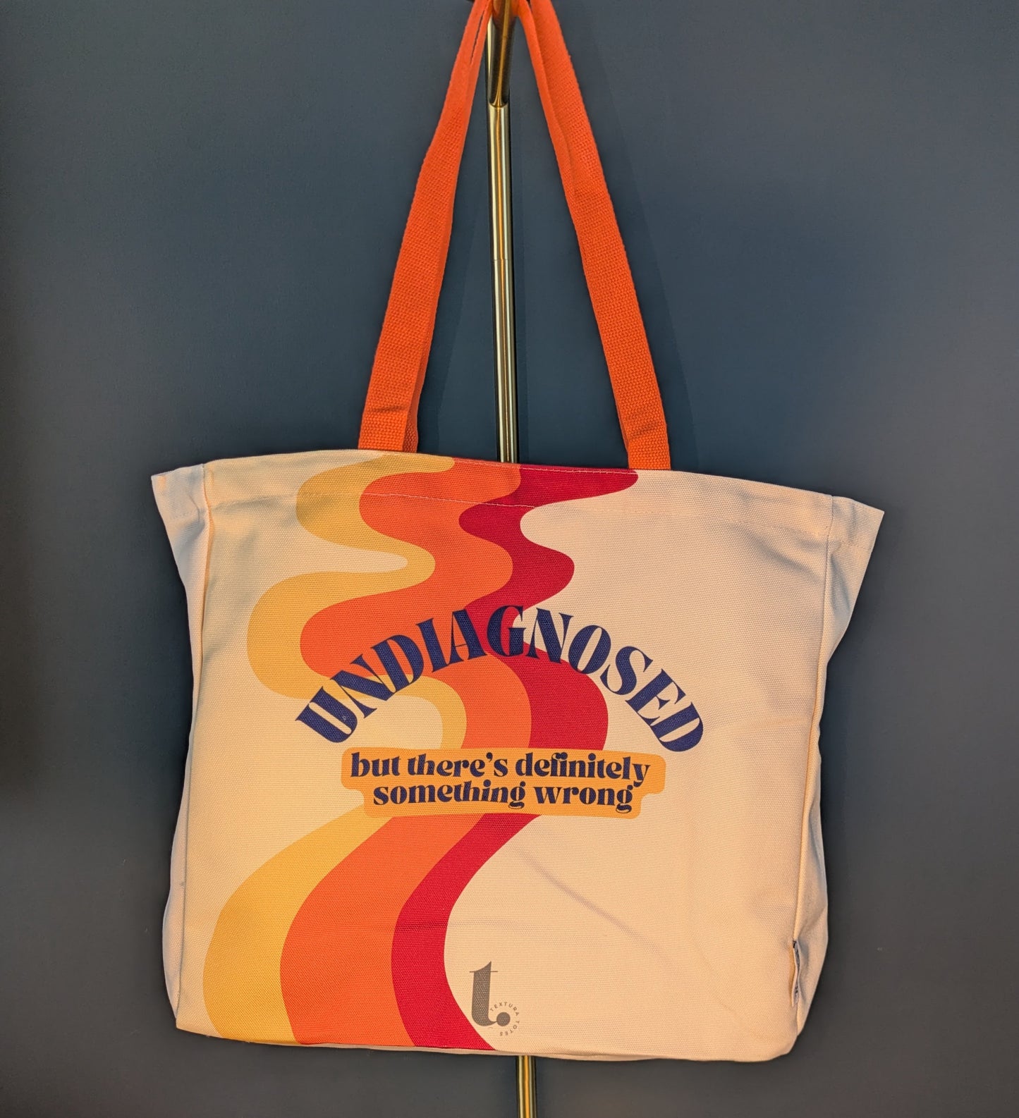 "Undiagnosed" Retro Wave Tote – Groovy & Relatable