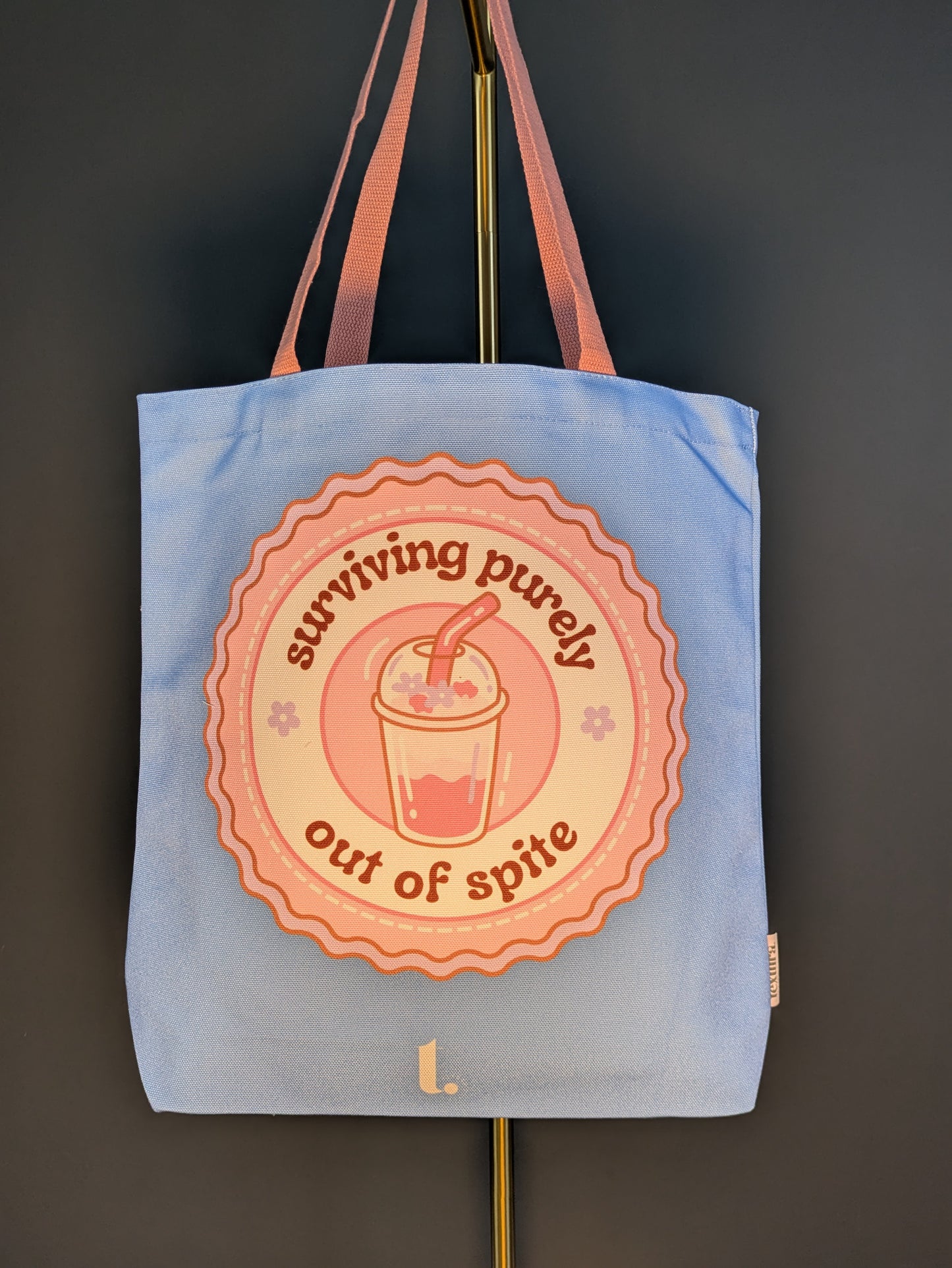 "Surviving Purely Out of Spite" Aesthetic Tote – Sassy & Relatable