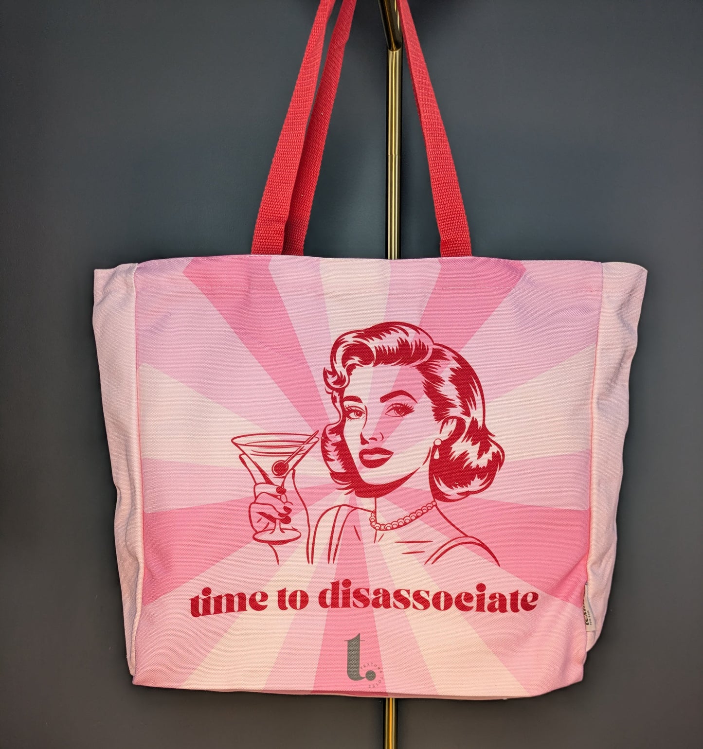 "Time To Disassociate" Pop Art Tote – Sassy, Retro & Unapologetically Real