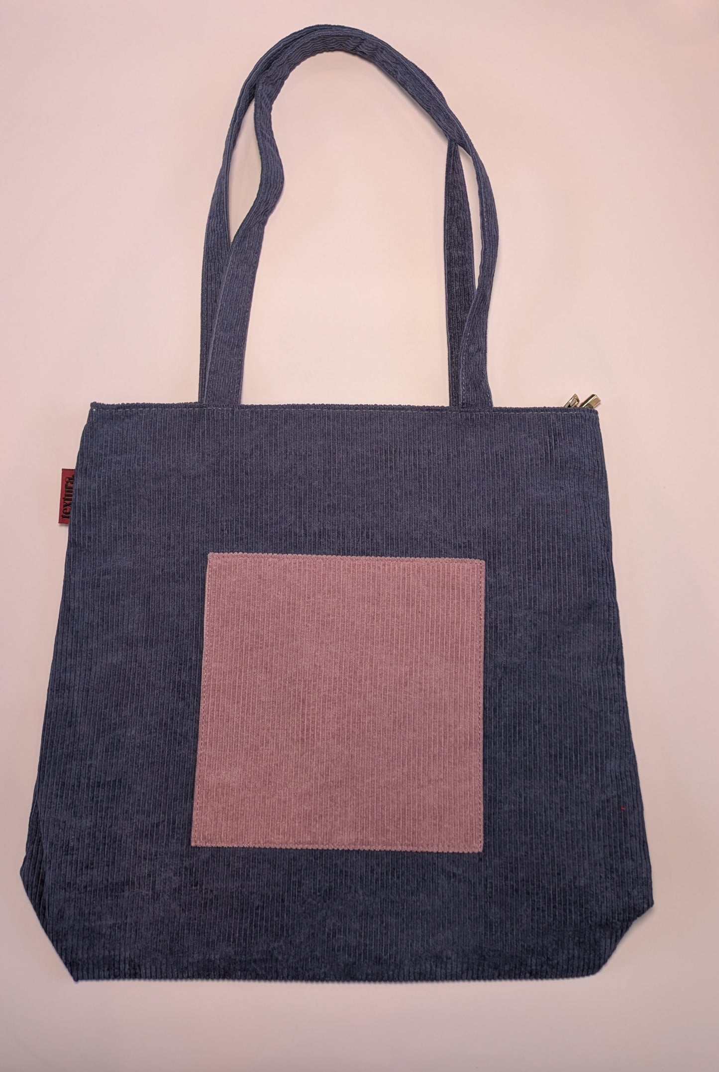 Rosavioletta  – Violet and Dusty Rose Corduroy Tote
