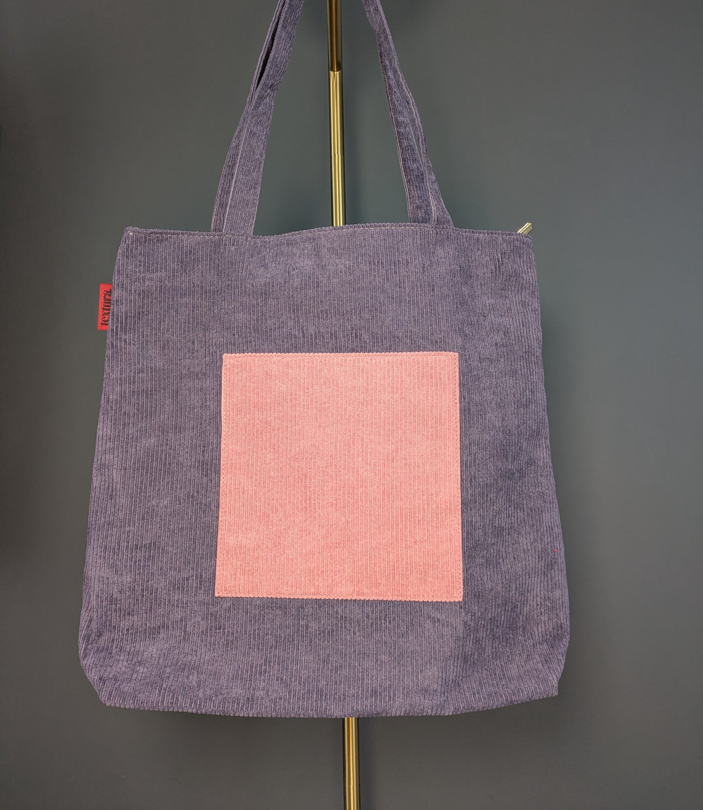 Rosavioletta  – Violet and Dusty Rose Corduroy Tote