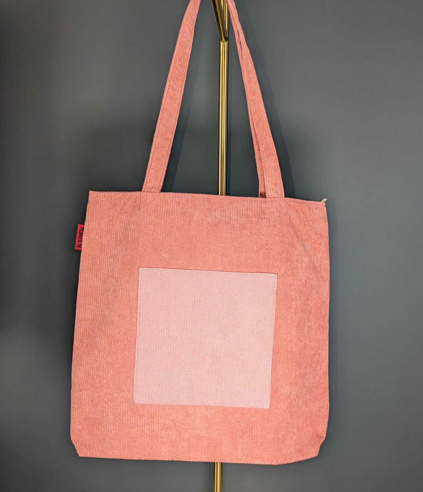 Terrara – Clay Pink and Beige Corduroy Tote