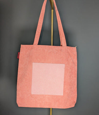 Terrara – Clay Pink and Beige Corduroy Tote