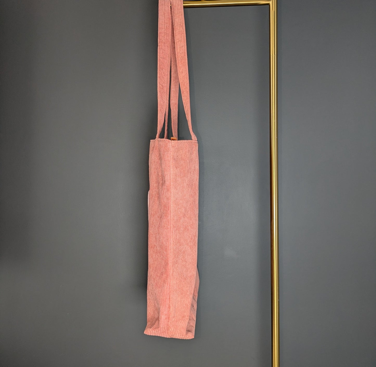 Terrara – Clay Pink and Beige Corduroy Tote