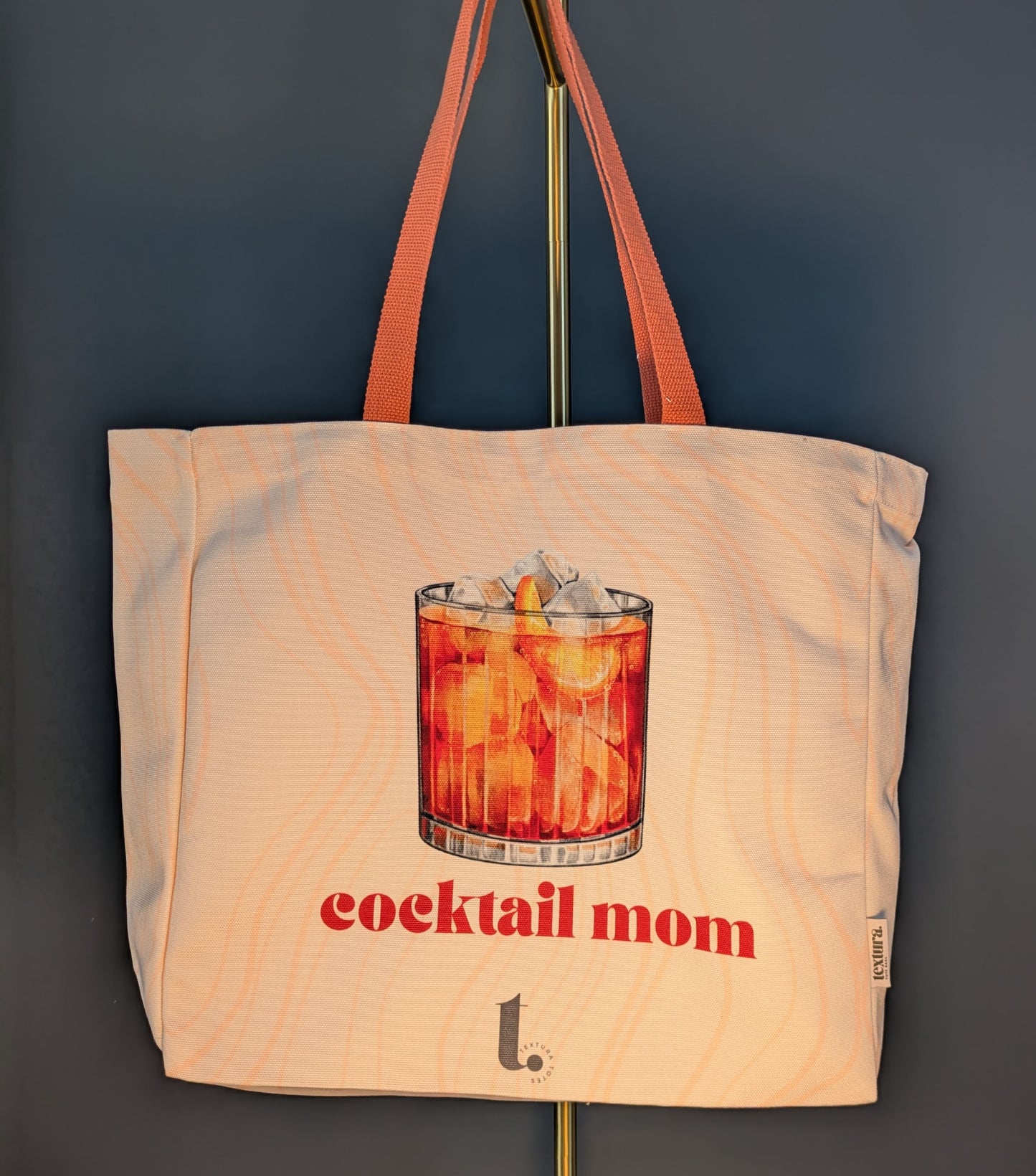 "Cocktail Mom" Retro Wave Tote – Relatable & Effortlessly Cool
