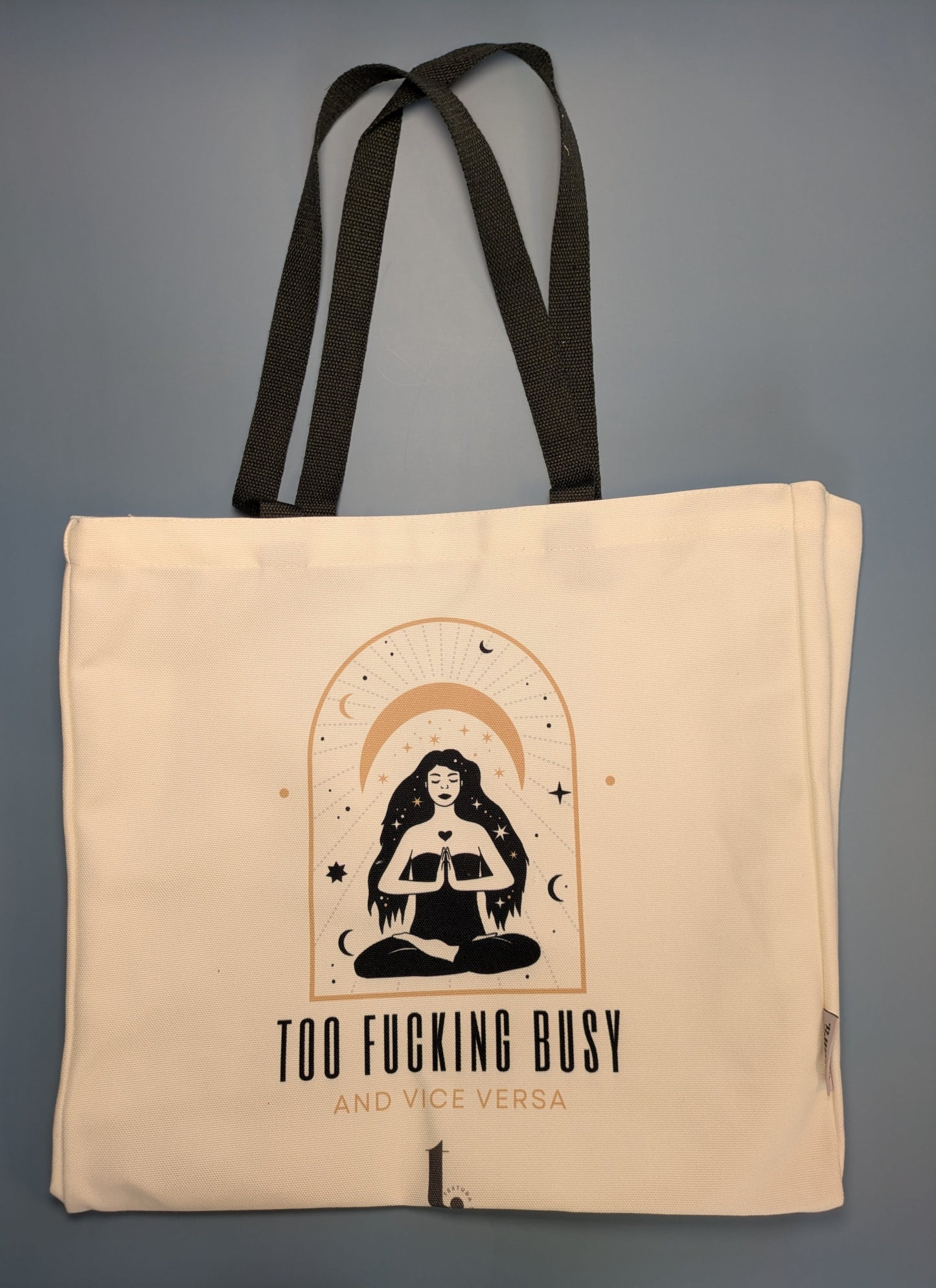 "Too F*cking Busy" Aesthetic Tote – Witty, Mystical & Relatable