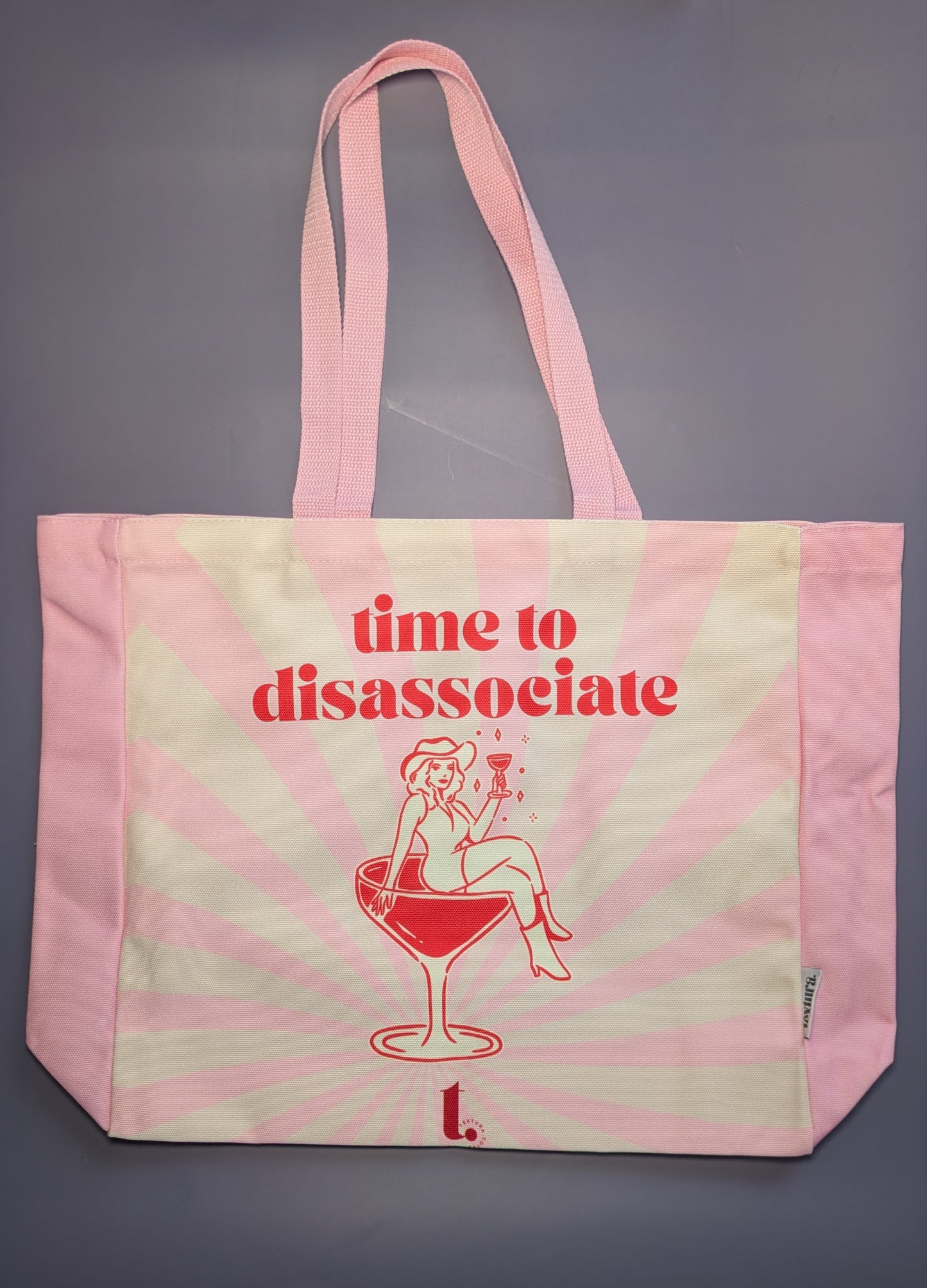 "Time to Disassociate" Cowgirl Tote – Funny, Retro & Iconic