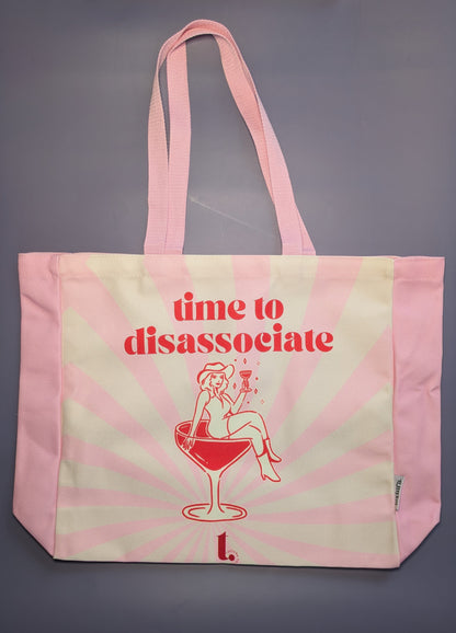 "Time to Disassociate" Cowgirl Tote – Funny, Retro & Iconic