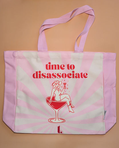 "Time to Disassociate" Cowgirl Tote – Funny, Retro & Iconic