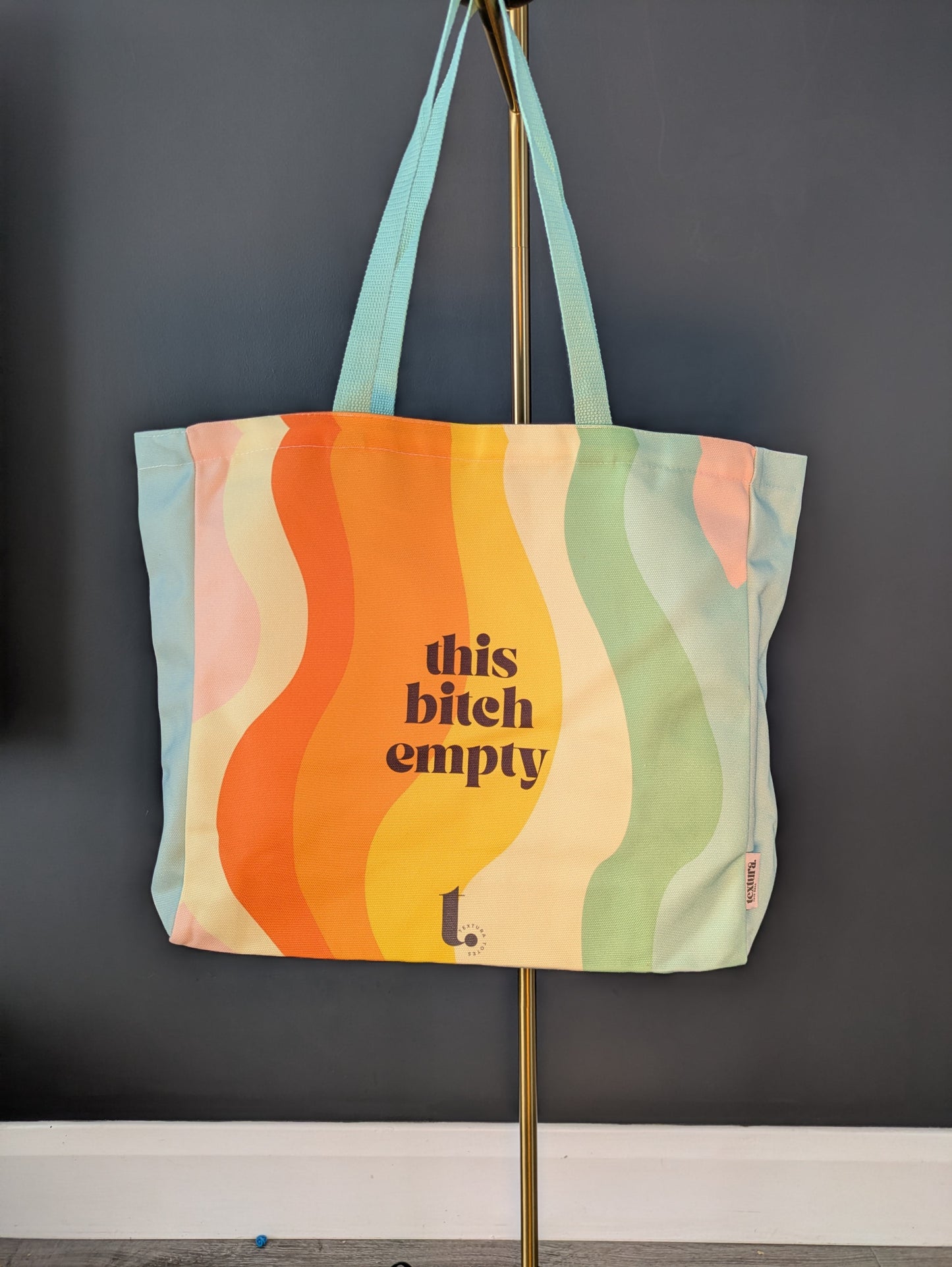 "This Bitch Empty" Funny Retro Tote Bag – Loud, Light, and Iconic