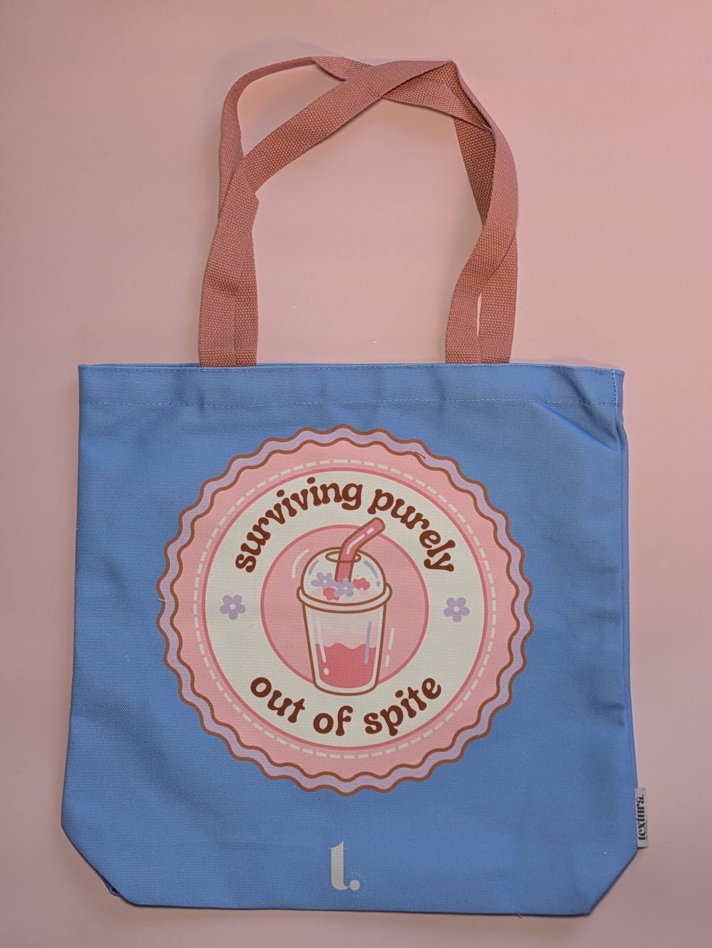 "Surviving Purely Out of Spite" Aesthetic Tote – Sassy & Relatable