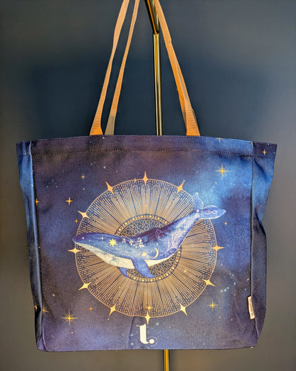 Celestial Whale Tote – Cosmic & Mystical