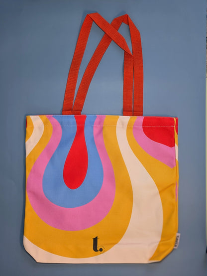 Groovy 70s Retro Swirl Tote – Vibrant & On-Trend for Fall