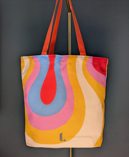 Groovy 70s Retro Swirl Tote – Vibrant & On-Trend for Fall
